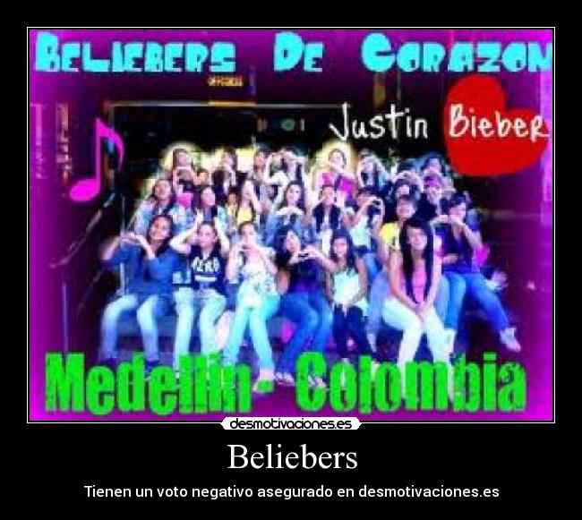 Beliebers - Tienen un voto negativo asegurado en desmotivaciones.es