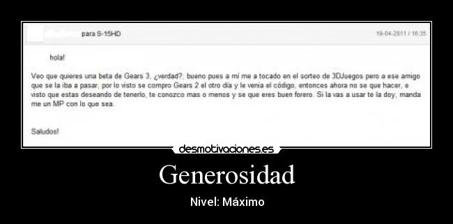 Generosidad - 