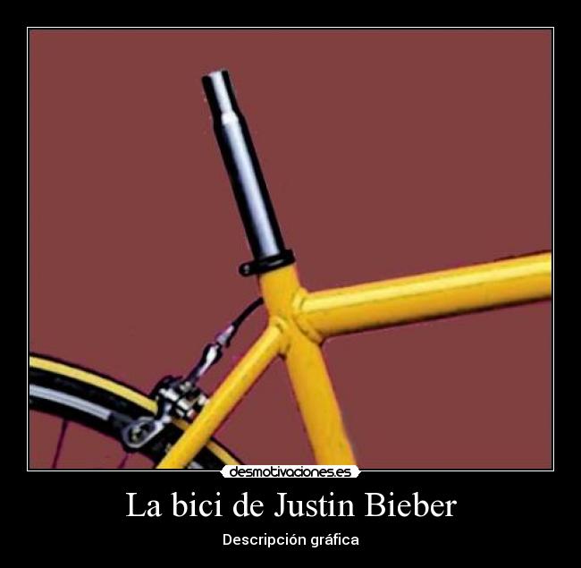 La bici de Justin Bieber - Descripción gráfica