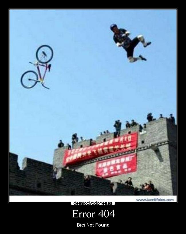 Error 404 - Bici Not Found