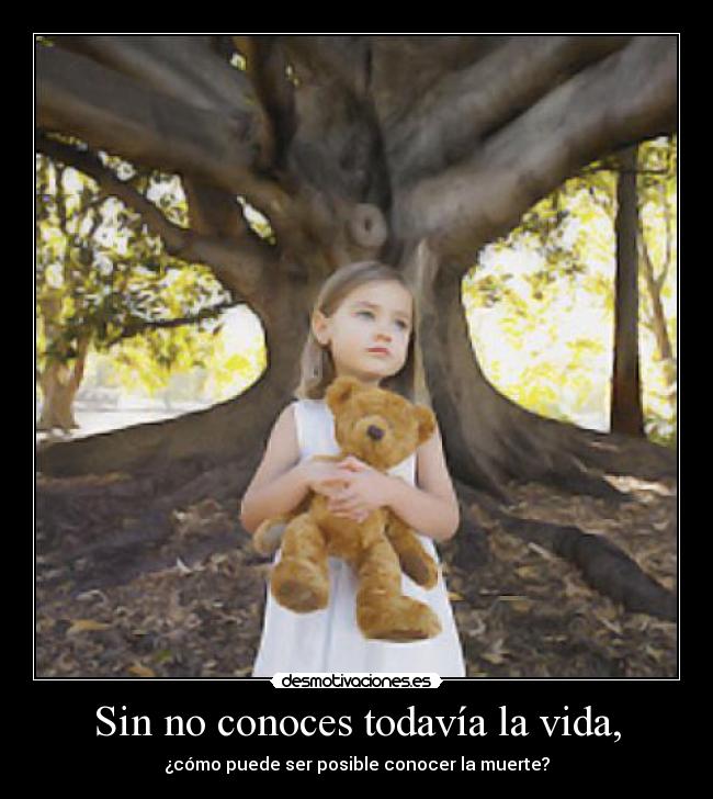 Sin no conoces todavía la vida, - 