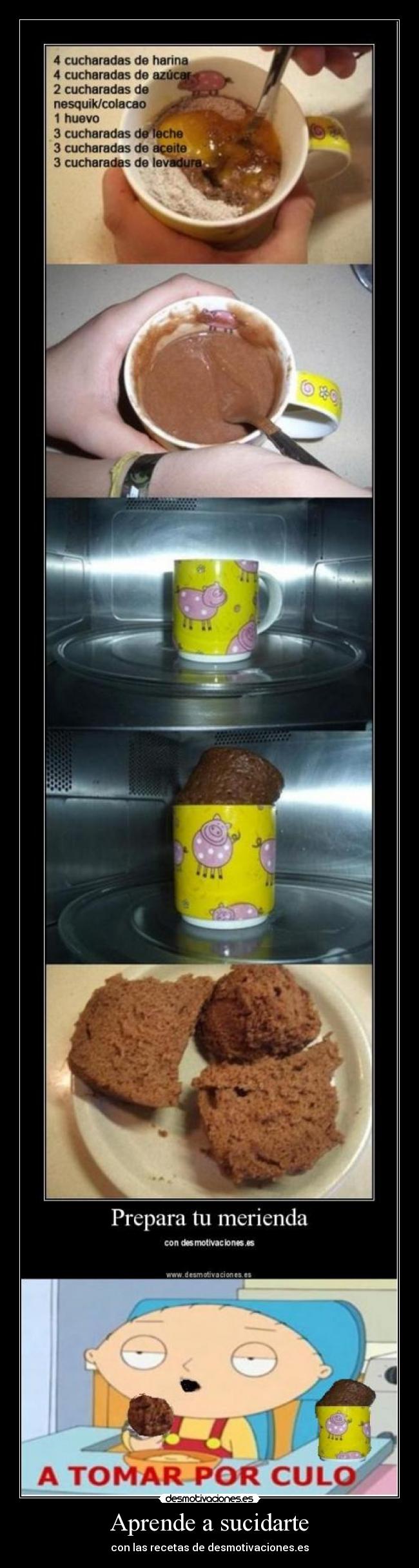 Aprende a sucidarte - con las recetas de desmotivaciones.es