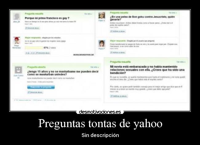 Preguntas tontas de yahoo - Sin descripción