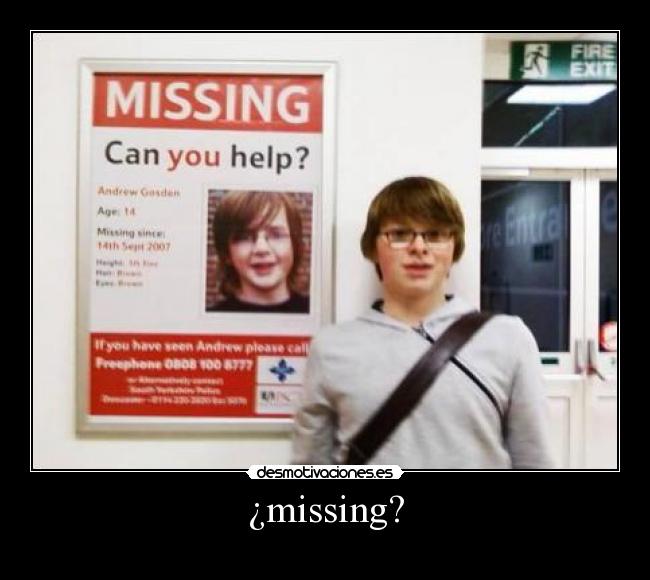 ¿missing? - 