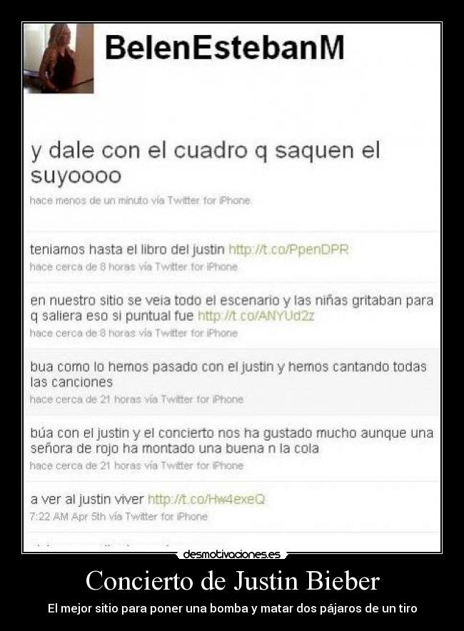 Concierto de Justin Bieber -