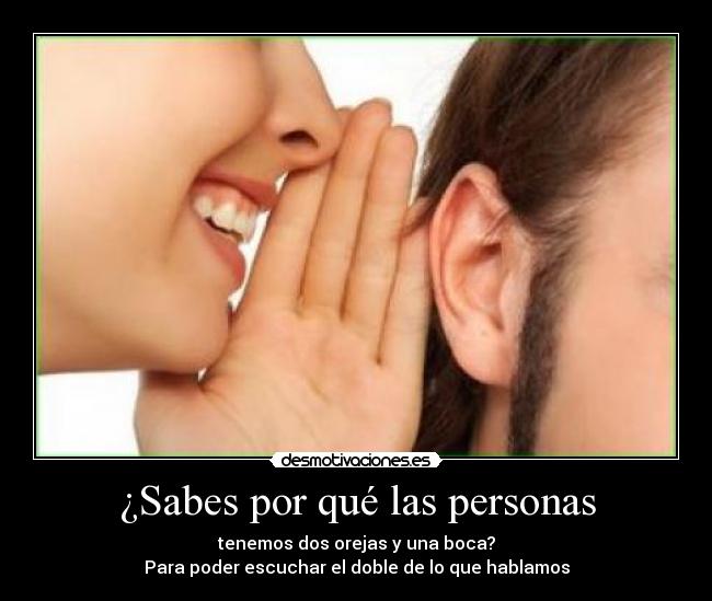 ¿Sabes por qué las personas -