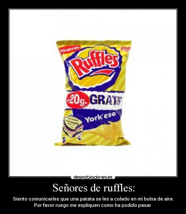 carteles patatas ruffles desmotivaciones