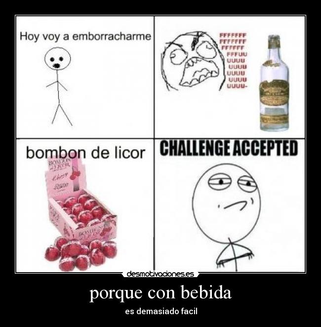 porque con bebida -