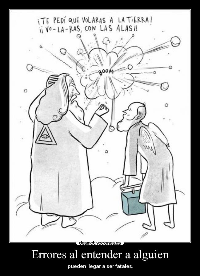 Errores al entender a alguien - 