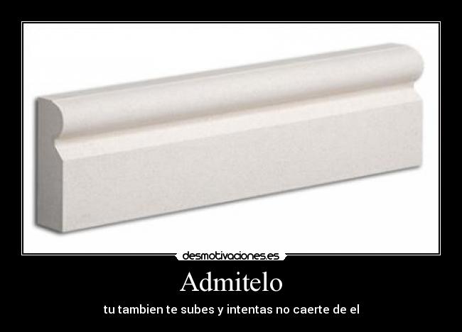 Admitelo - tu tambien te subes y intentas no caerte de el