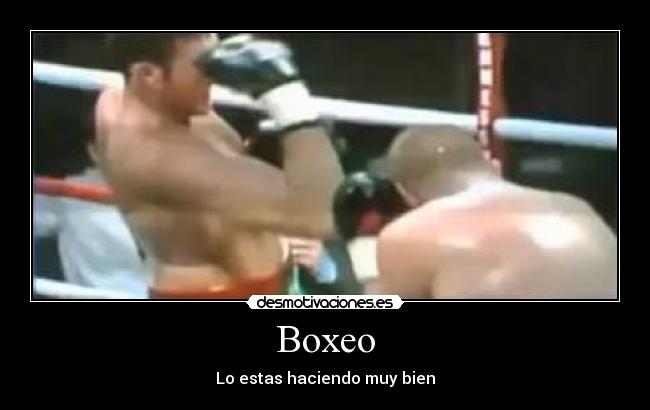 Boxeo - Lo estas haciendo muy bien