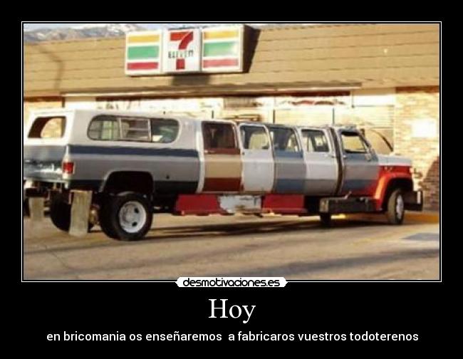 Hoy - en bricomania os enseñaremos a fabricaros vuestros todoterenos