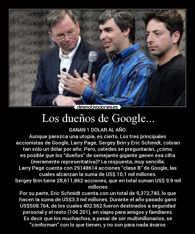Los dueños de Google... -
