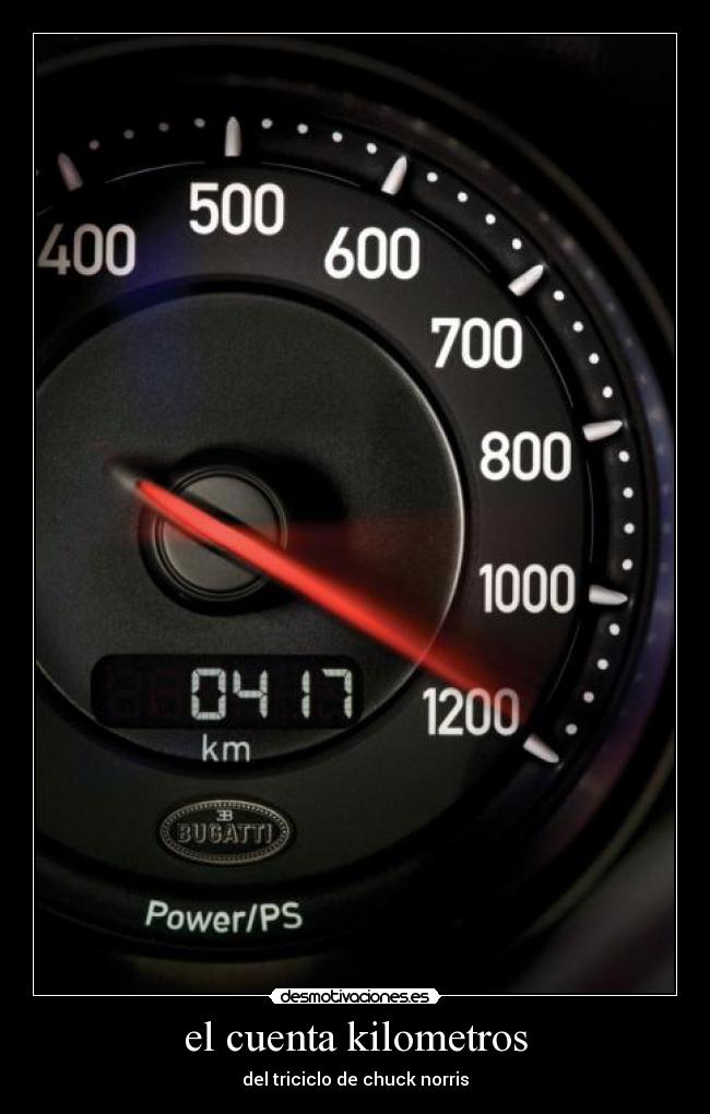 el cuenta kilometros - del triciclo de chuck norris