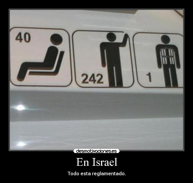 En Israel - Todo esta reglamentado.