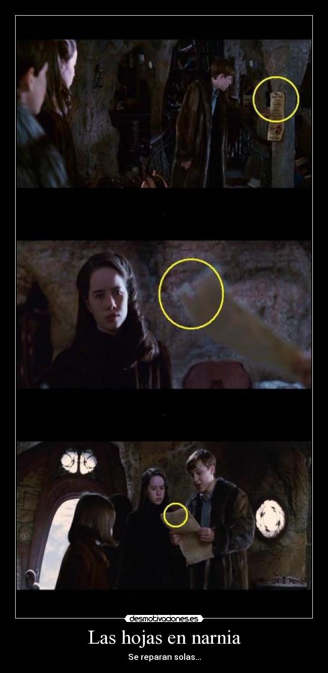 Las hojas en narnia -