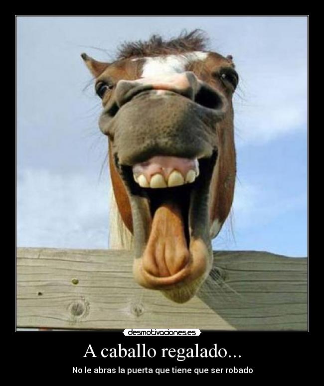 A caballo regalado... -