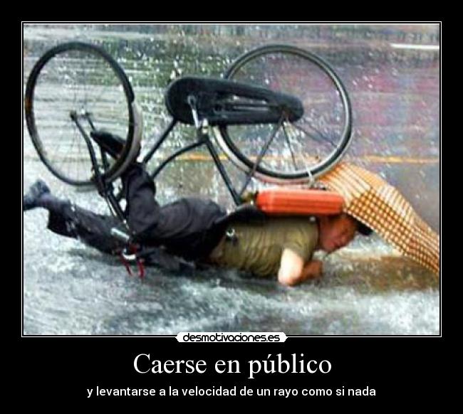 Caerse en público -