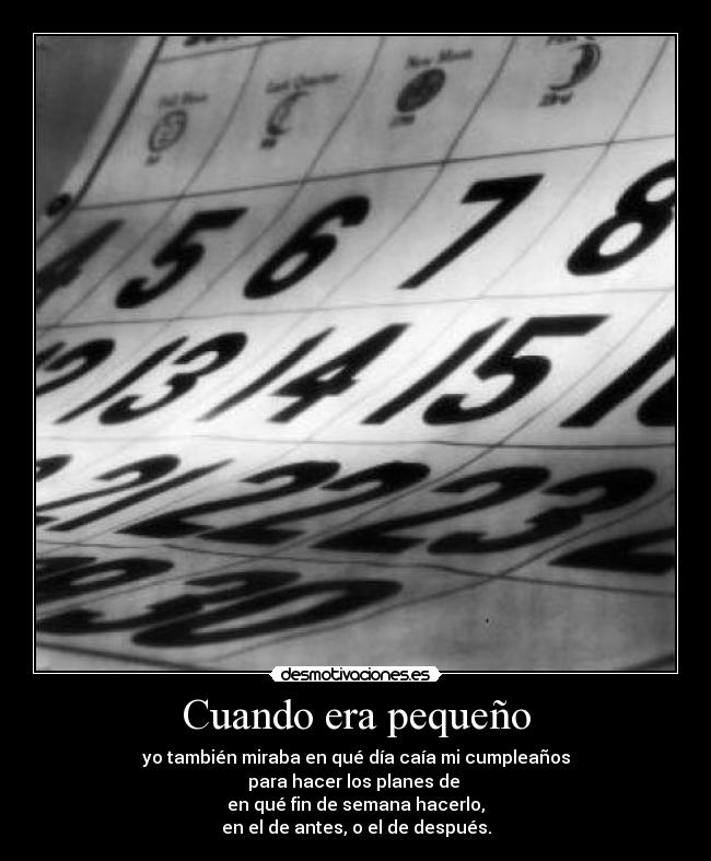 Cuando era pequeño - 