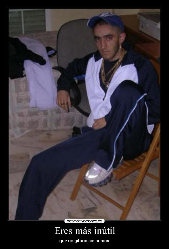 carteles mas inutil que gitano sin primos xd ruoky mas inutil desmotivaciones