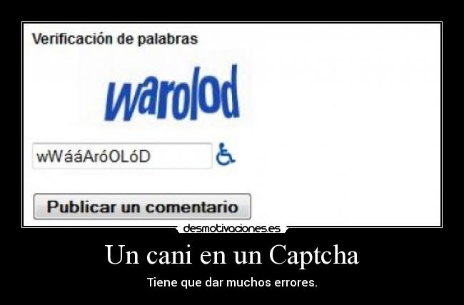 Un cani en un Captcha - 