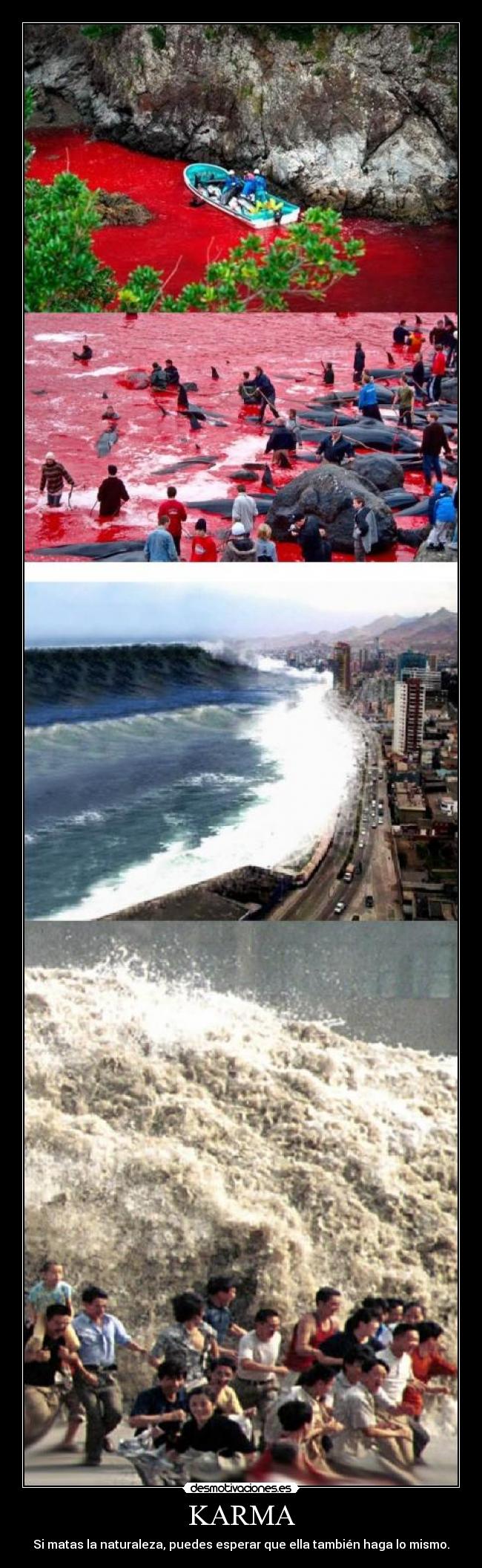 KARMA - Si matas la naturaleza, puedes esperar que ella también haga lo mismo.