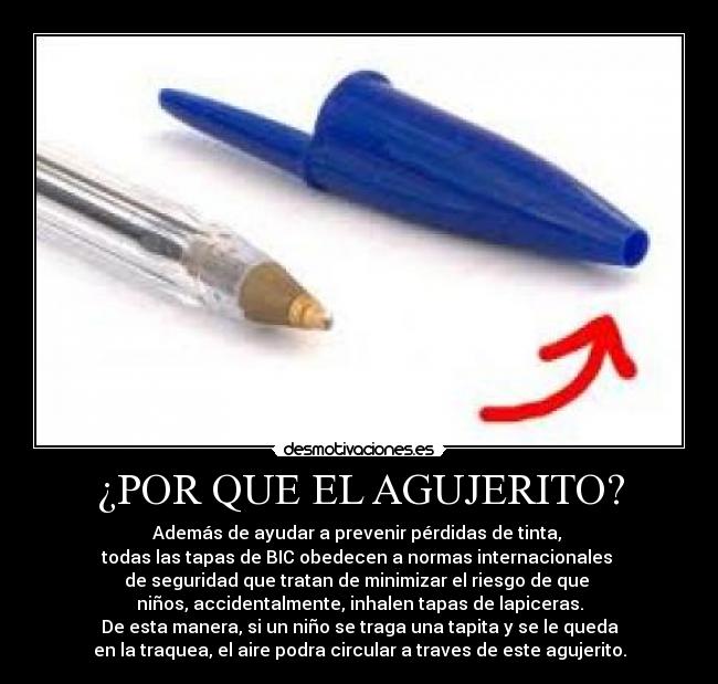 carteles agujero bic inhalen lapiceras agujerito tragar ninos desmotivaciones