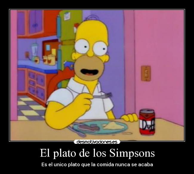 El plato de los Simpsons -