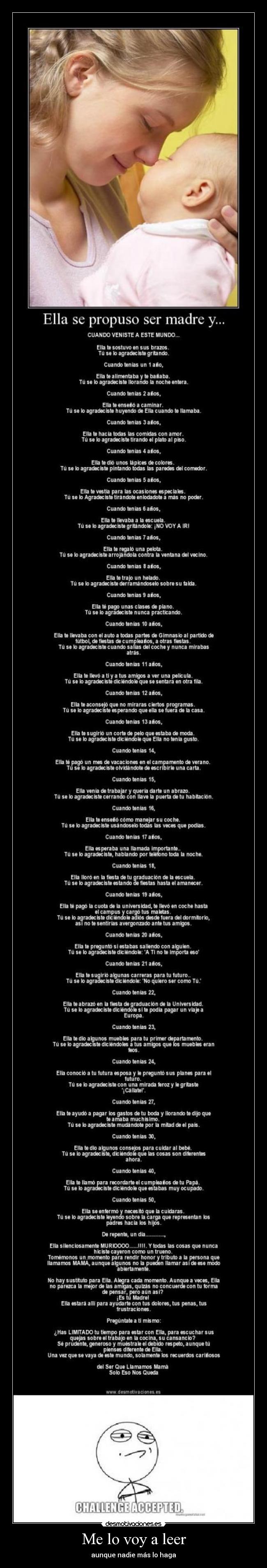 Me lo voy a leer - aunque nadie más lo haga