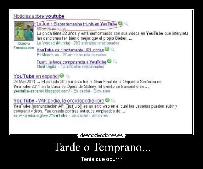 Tarde o Temprano... - Tenía que ocurrir