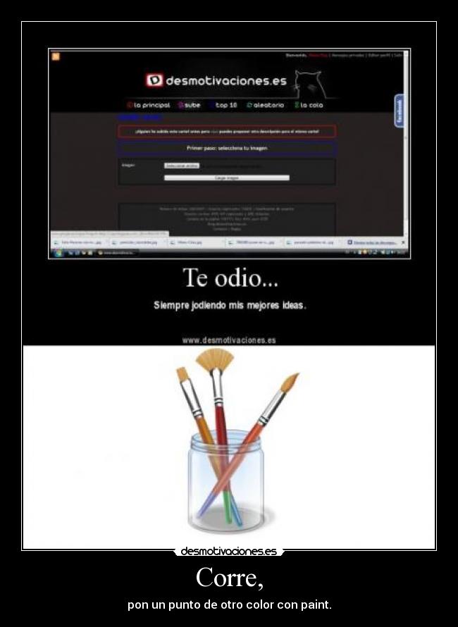 Corre, - pon un punto de otro color con paint.