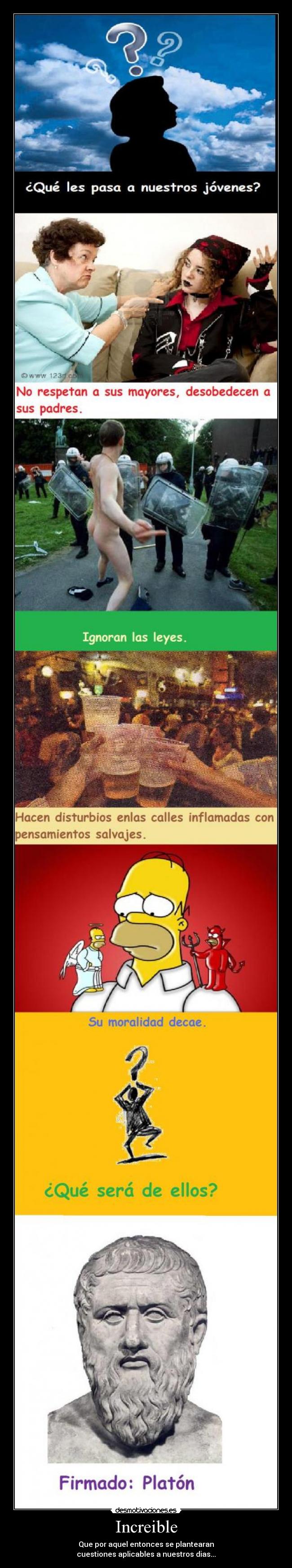 Increible - Que por aquel entonces se plantearan
cuestiones aplicables a nuestros dias...