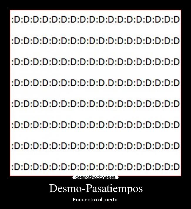 Desmo-Pasatiempos - Encuentra al tuerto 