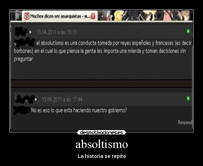 absoltismo - La historia se repite