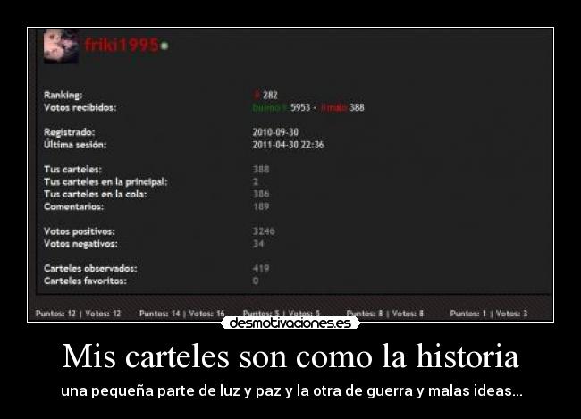 Mis carteles son como la historia - 