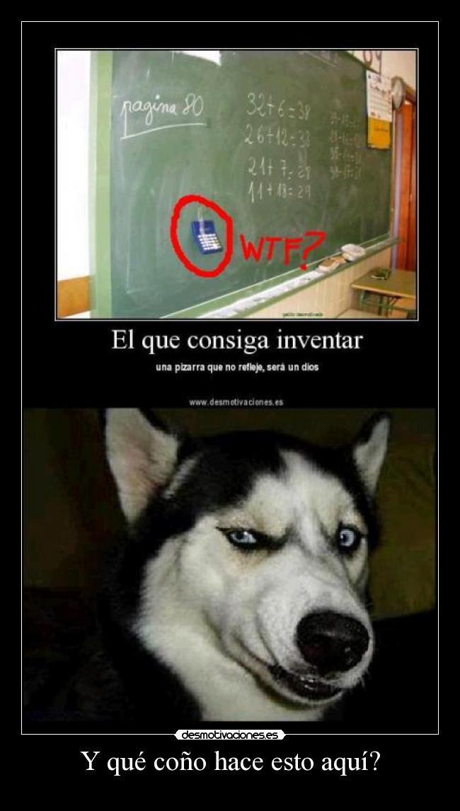 Y qué coño hace esto aquí? -