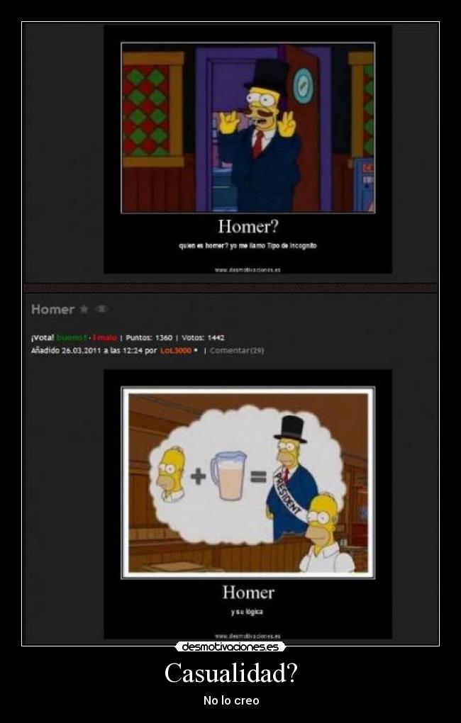 Casualidad? - No lo creo