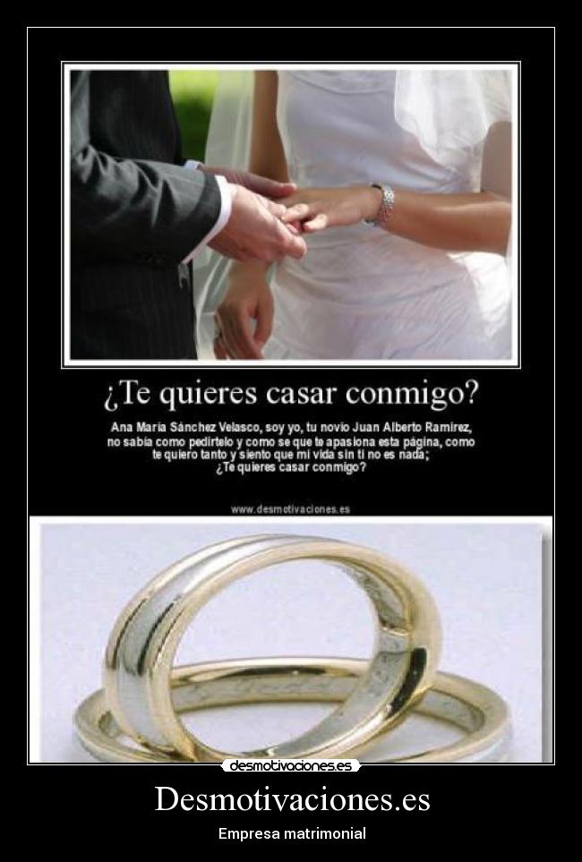 Desmotivaciones.es - Empresa matrimonial