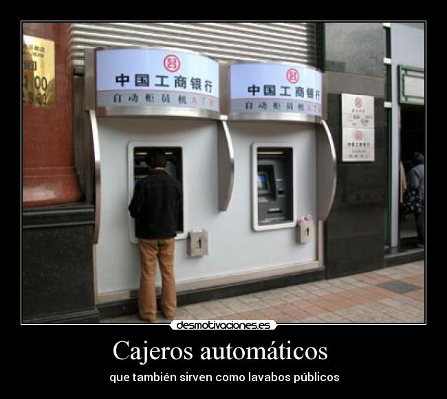 Cajeros automáticos - que también sirven como lavabos públicos