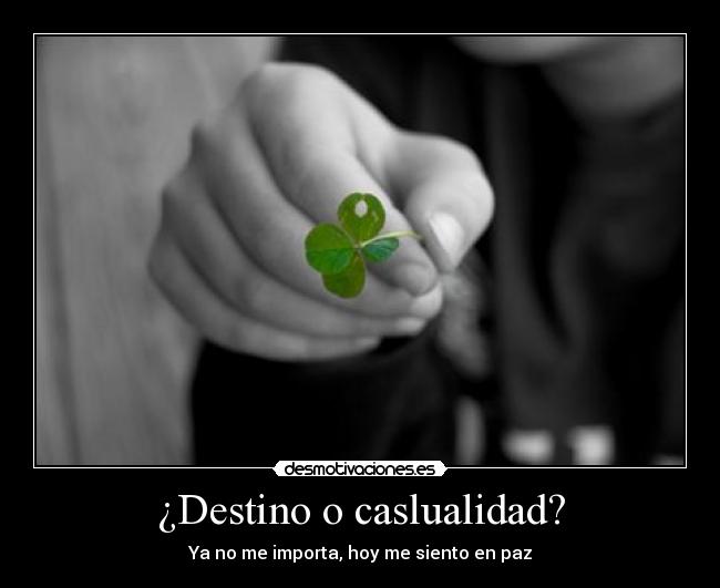 ¿Destino o caslualidad? - 