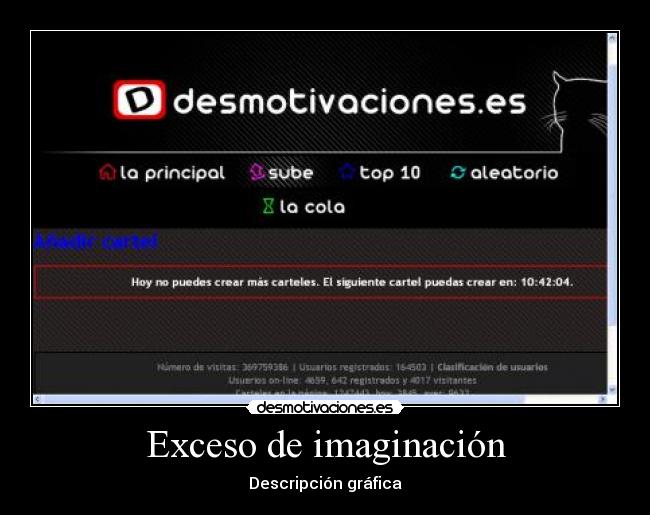 Exceso de imaginación - Descripción gráfica