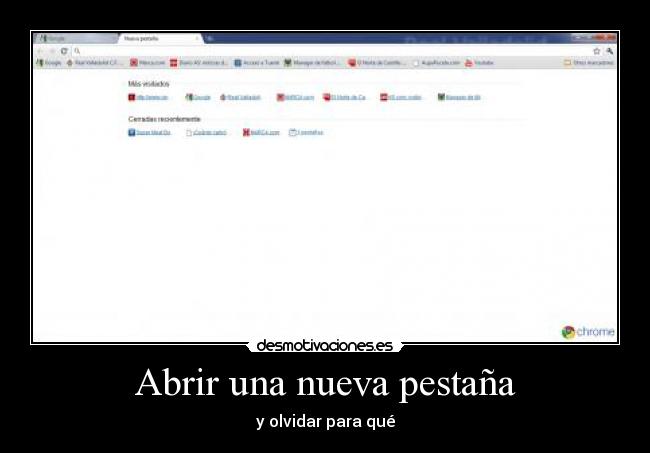 Abrir una nueva pestaña - y olvidar para qué