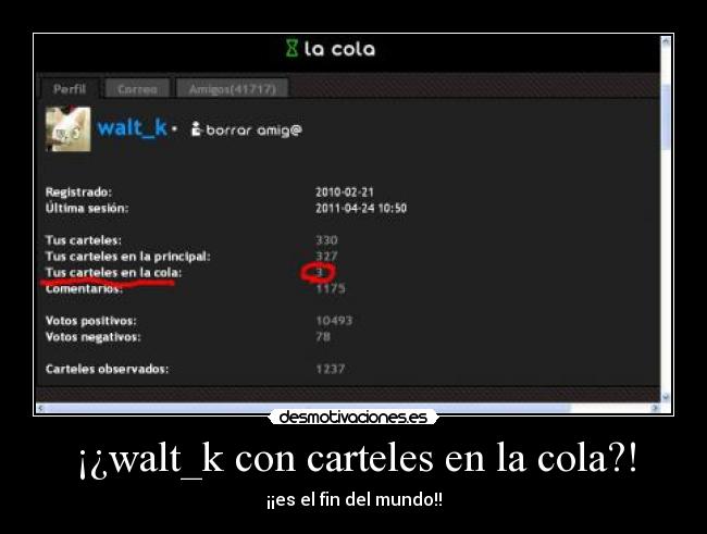 ¡¿walt_k con carteles en la cola?! - ¡¡es el fin del mundo!!