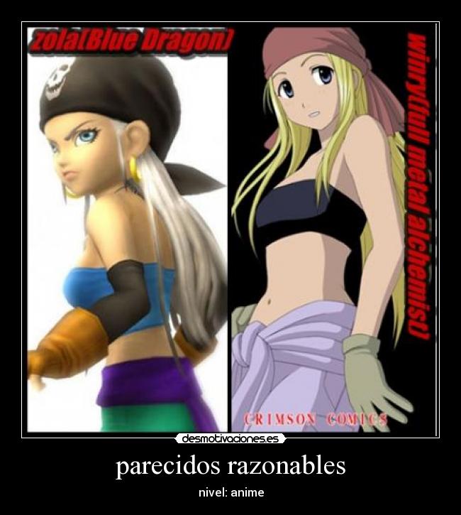 parecidos razonables - nivel: anime
