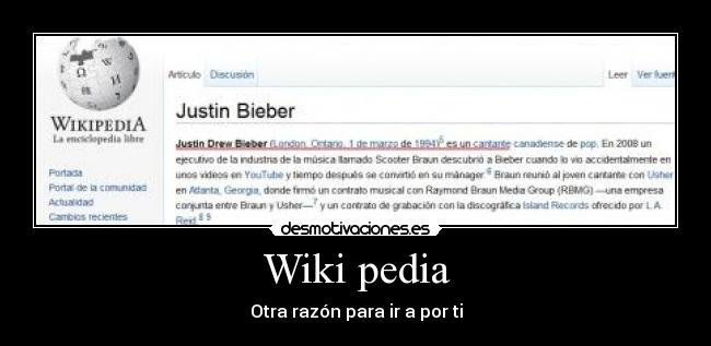 Wiki pedia - Otra razón para ir a por ti