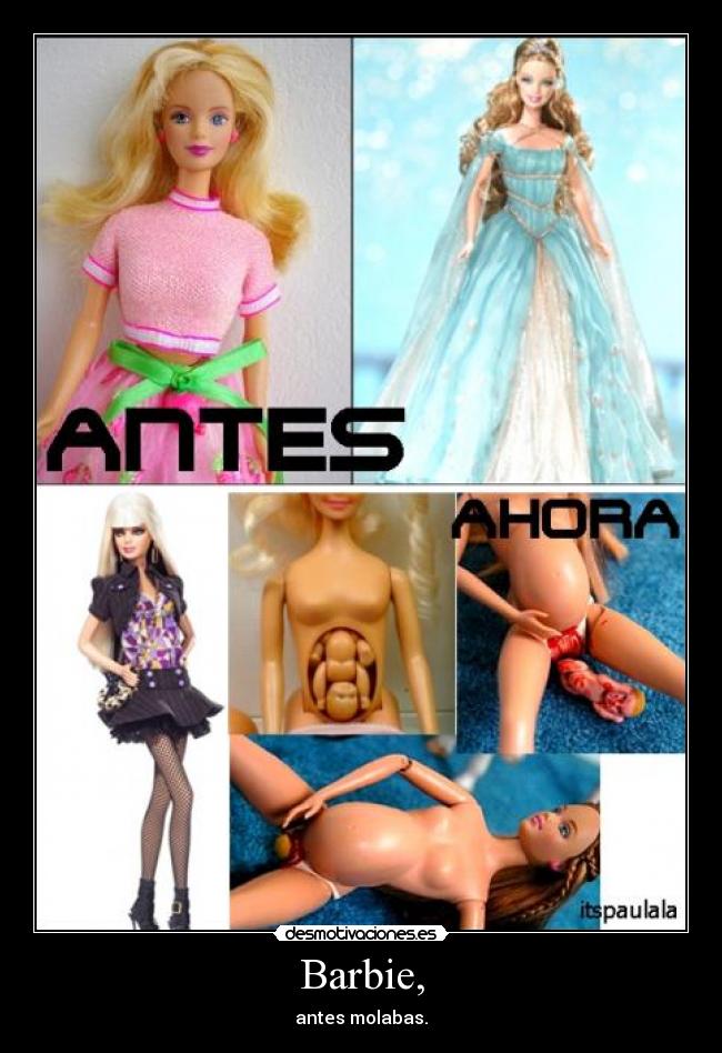 carteles barbie desmotivaciones