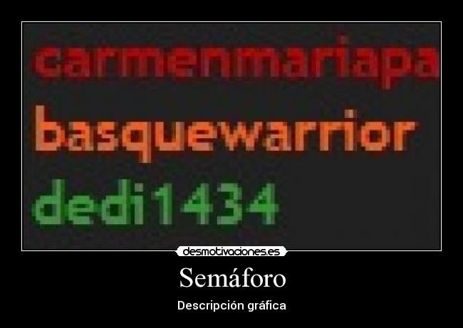 Semáforo - Descripción gráfica