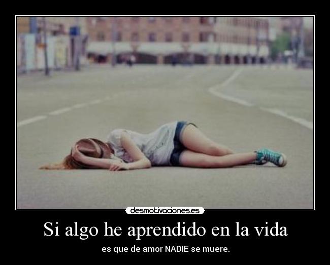 Si algo he aprendido en la vida -