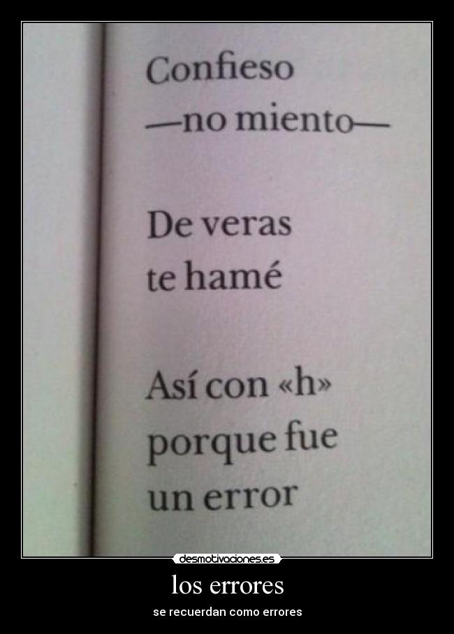 los errores -