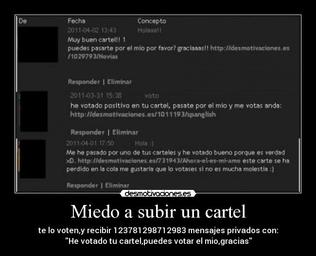 Miedo a subir un cartel - 